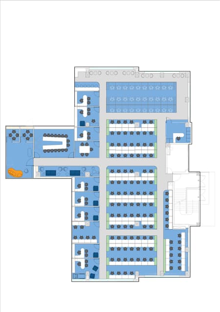 Blue Grid Workspace